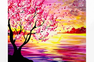 Paint Nite: Sunset Cherry Blossoms